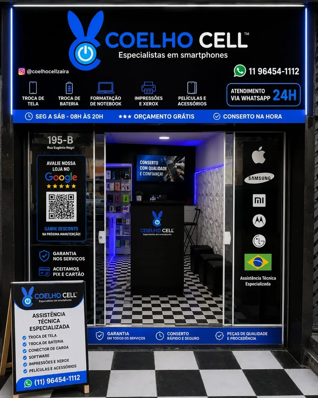 Fachada da loja Coelho Cell Store